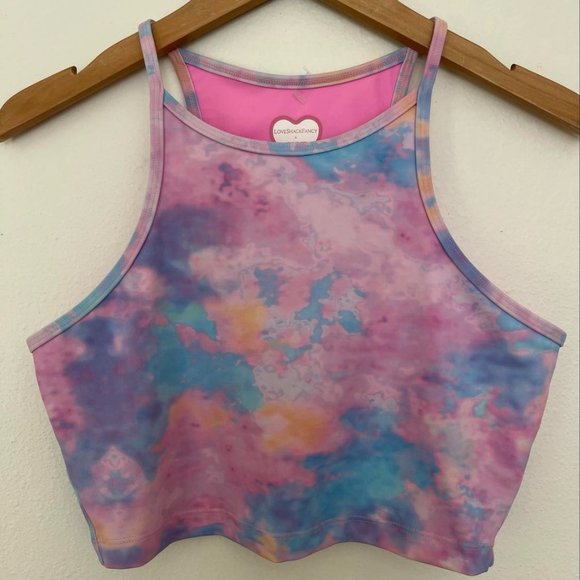 LoveShackFancy Tops - LoveShackFancy Multicolor Tie-Dye Tank Top